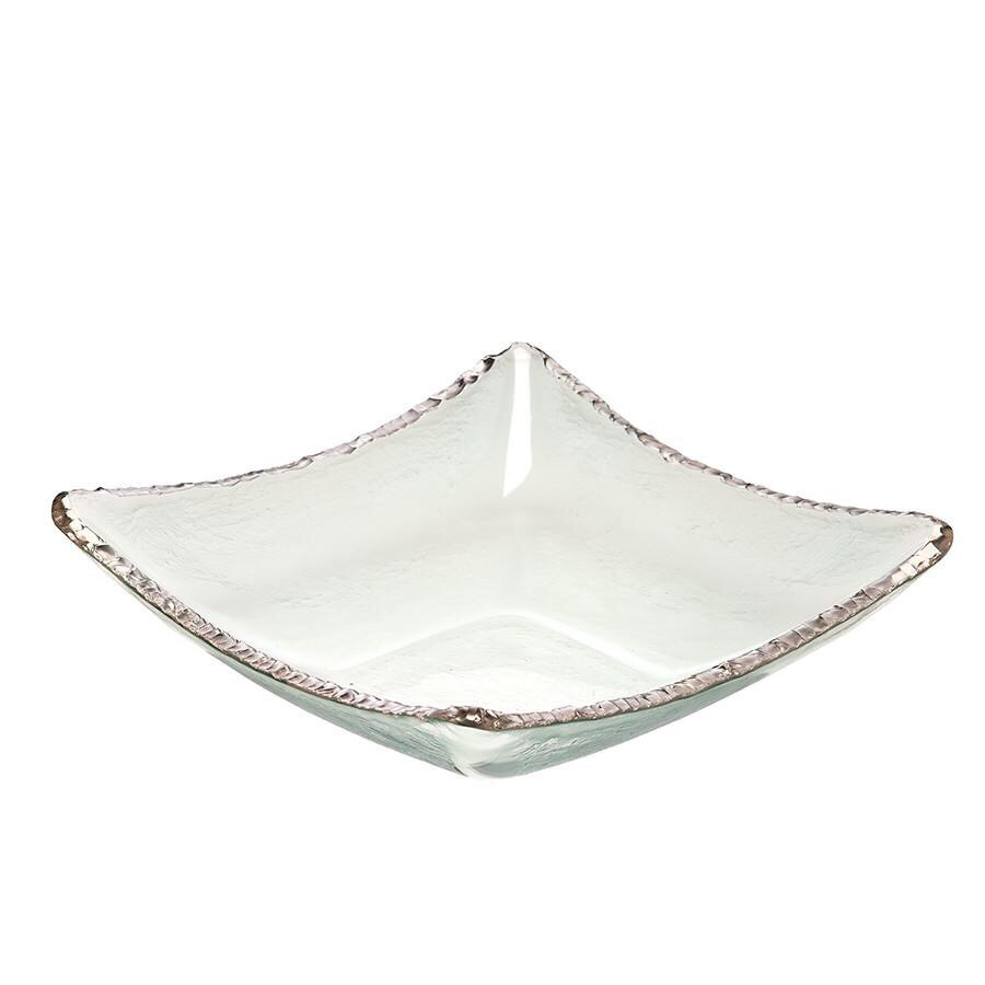 Annie Glass Edgy 4 Points Silver Bowl 