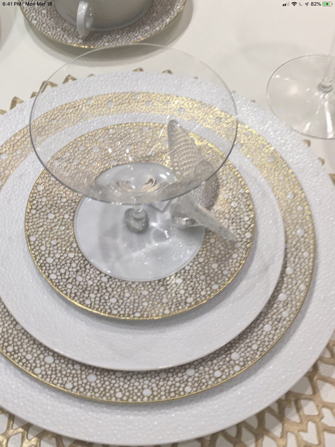 Bernardaud Ecume White And Mordore Dinnerware 12 White Dinners 12 White Small Rim Soups, 12 Mordore Salads, $169 Per 3 Piece 