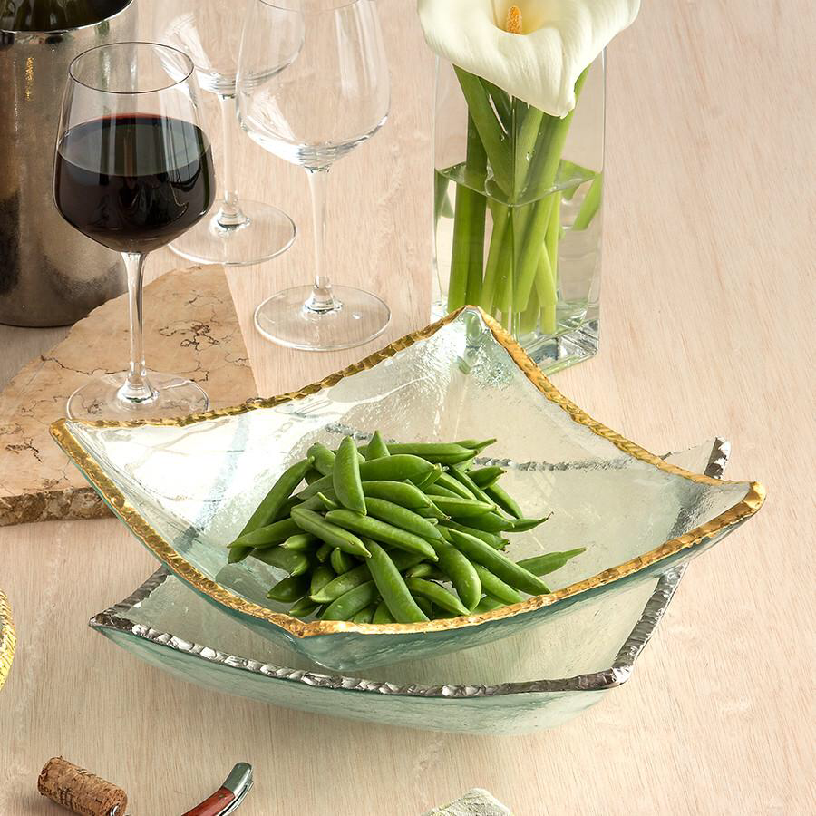 Annie Glass Edgey Gold Four Point Bowl