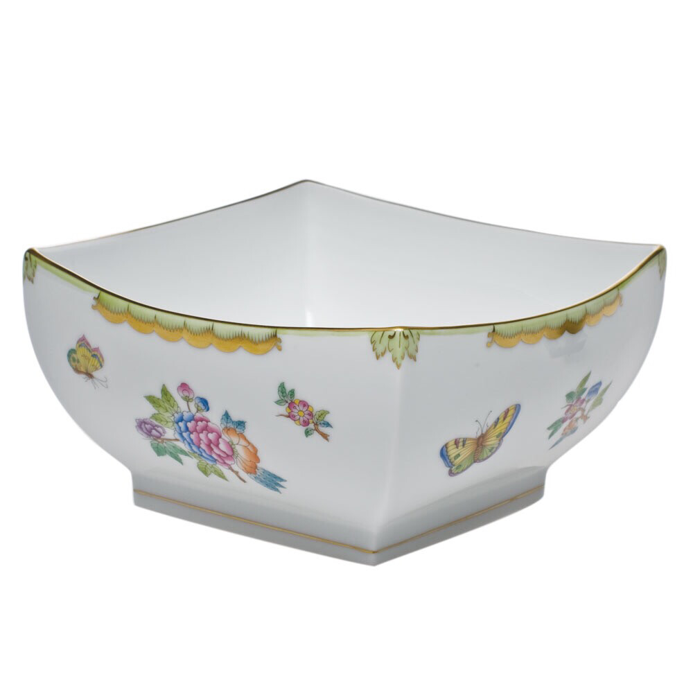 Herend Queen Victoria Large Square Bowl