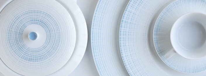 Bernardaud Saphir Blue 12 3 pc Dinnerware (dinner, salad, coupe soup)