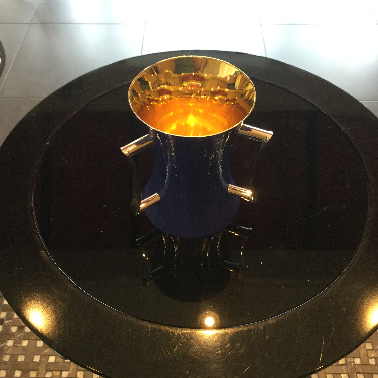 Enamel Blue Washing Cup