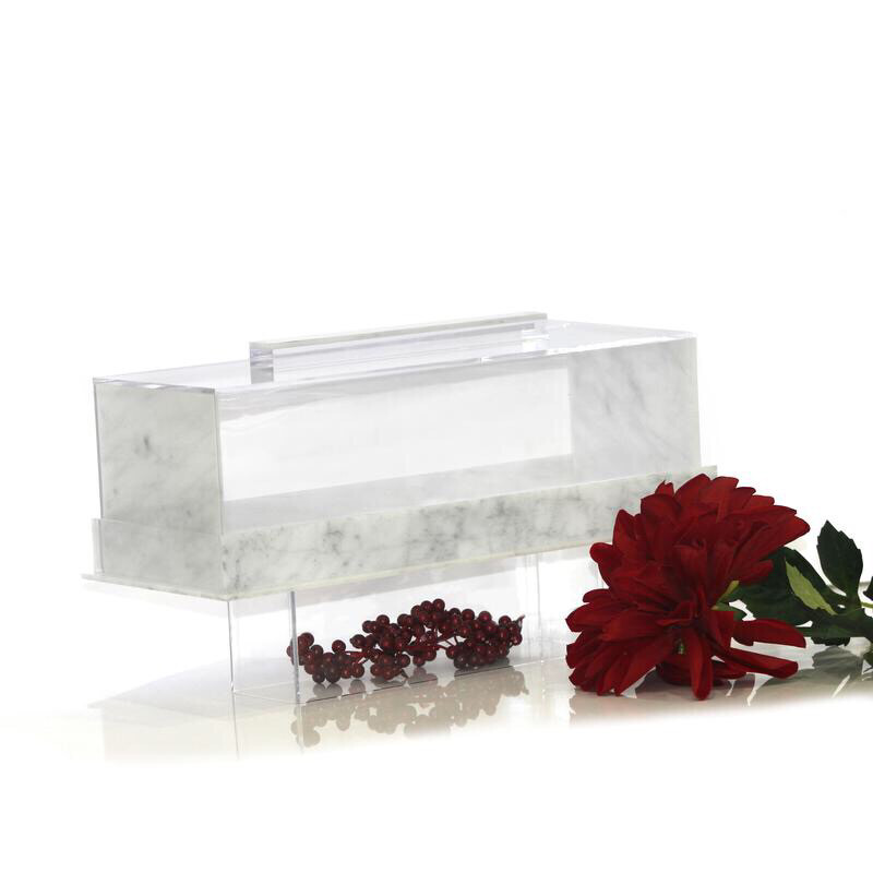 Marble Covered Log Cake Plate