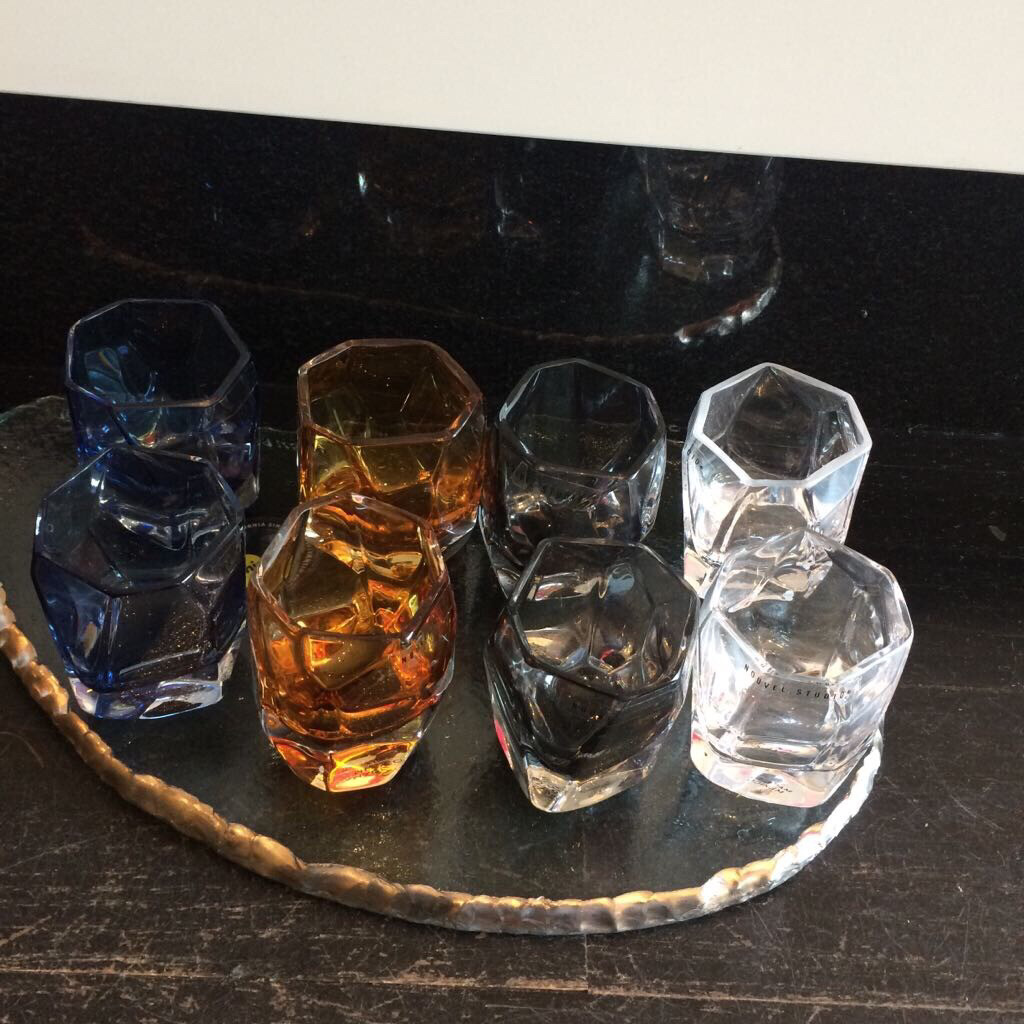 Set Of 6 Nouvelle Shots Blue/Clear/Black