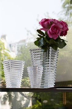 Baccarat Crystal Rectangular Eye Vase PURCHASED