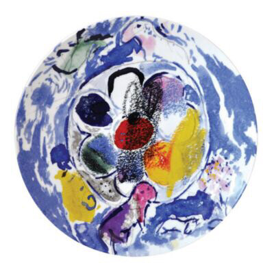 Bernardaud Marc Chagall Coupe Plates,set Of 6 PURCHASED