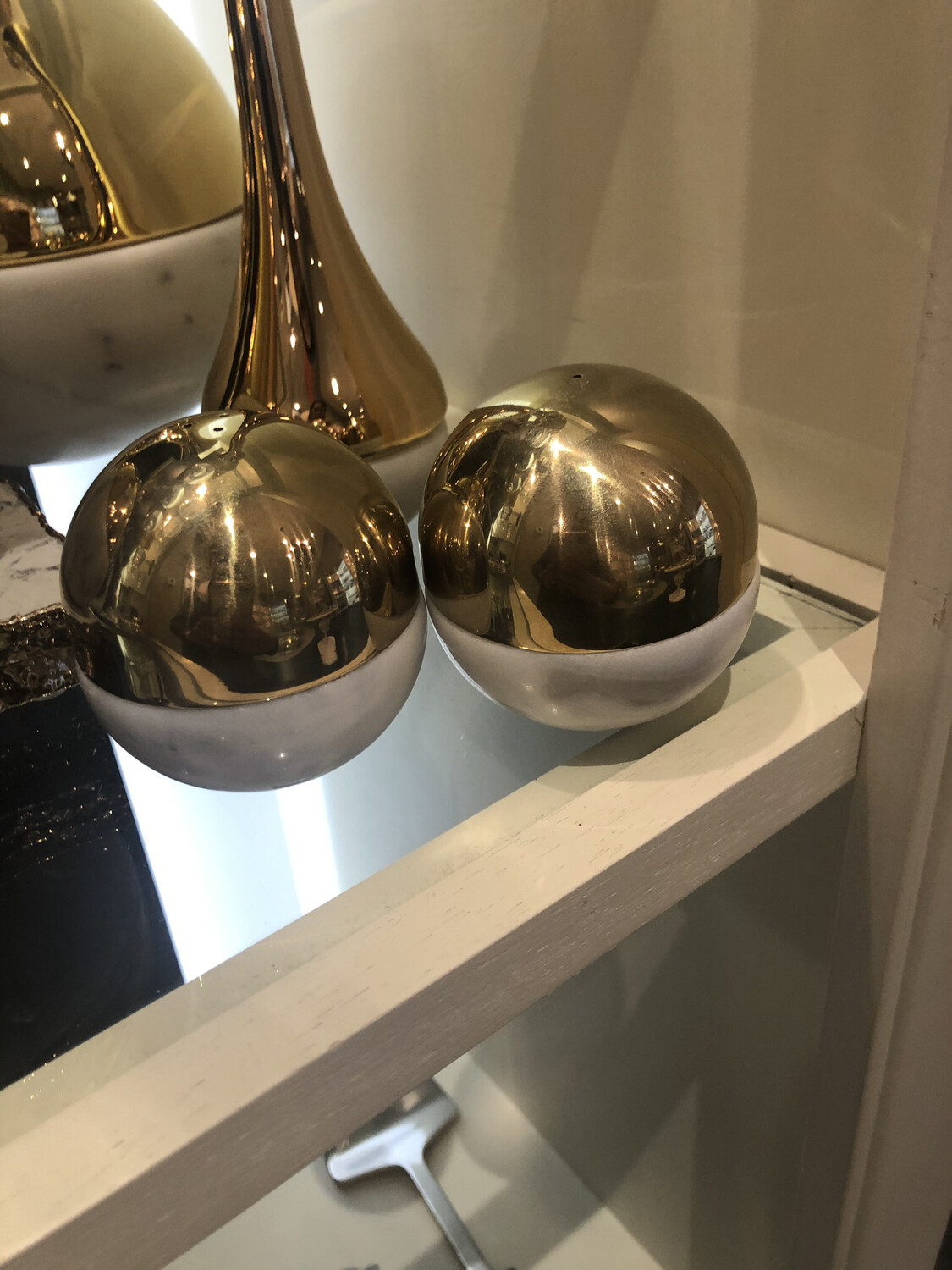 Anna New York Gold Salt And Pepper Shakers PURCHASED