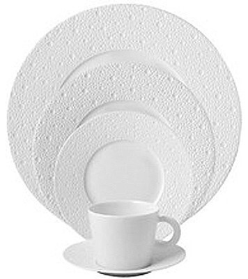 Ecume White Dinnerware 12 Service, 12 Salad, 12 Small Rim Soups