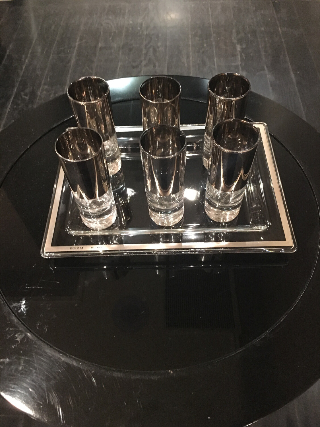 Marc Blackwell 6 Silver Shot Glasses PURCHASED