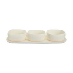 Tina Frey Square Bowls On Tray With Spoons Purchased
