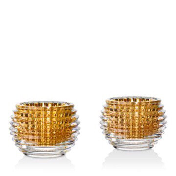 Baccarat Eye Votives, Set of 2 Gold PURCHASED