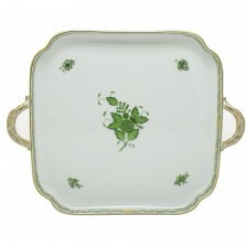 Herend Chinese Bouquet Green Square Tray PURCHASED