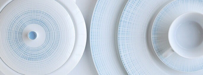 Bernardaud Saphir Blue 3 pc Dinnerware (dinner, salad, coupe soup) PURCHASED