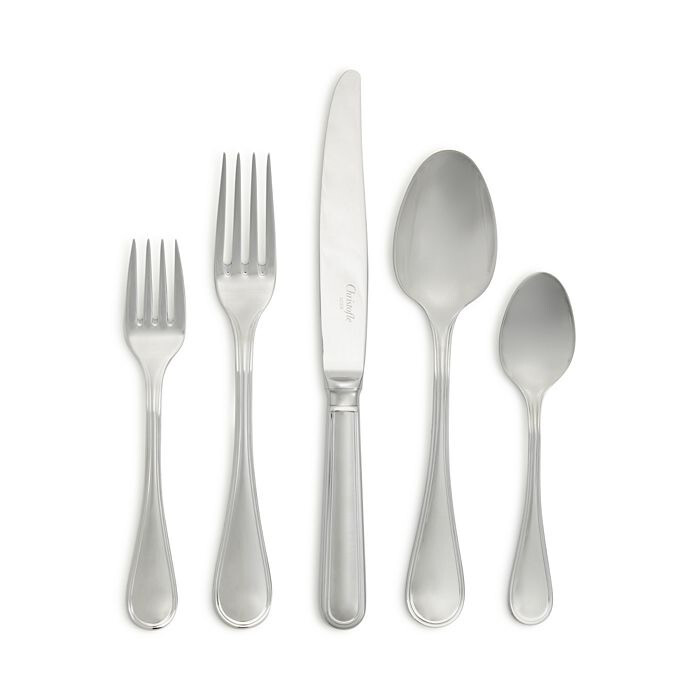 Christofle Albi Acier Flatware 14 Place Settings Plus 2 Serving Forks And 2 Serving Forks. PURCHASED 