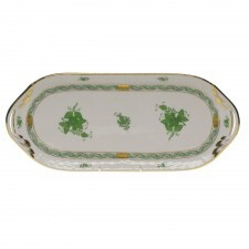 Herend Chinese Bouquet Green Sandwich TraY Purchased