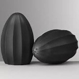Mario Luca Giusti Black Salt And Pepper Shakers