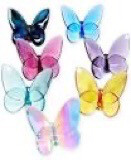 Baccarat Crystal 2 Blue Butterfly Purchased 