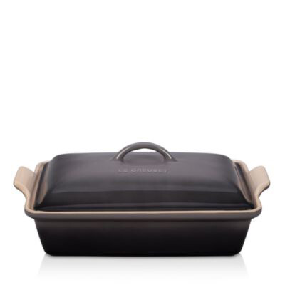 Le Creuset
Stoneware 4 Quart Covered Rectangular Casserole
COLOR: Oyster/Gray