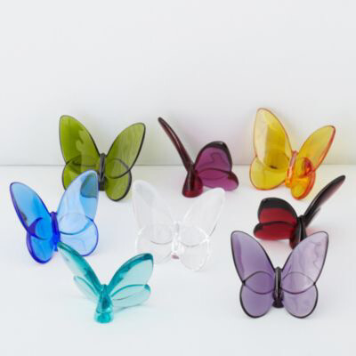 Baccarat Crystal Peony Butterfly