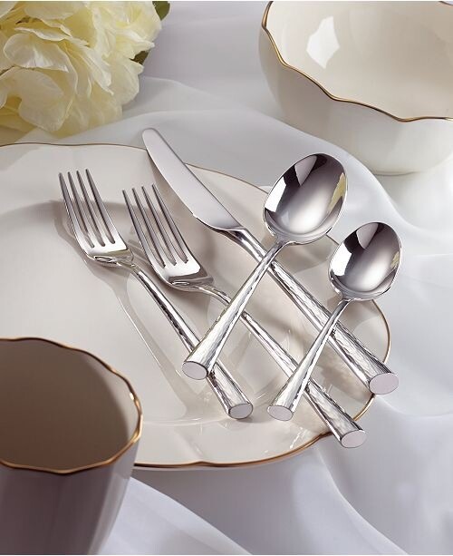 Lenox Marchesa Imperial Caviar Stainless 5 Piece Place Setting NEEDS 16
