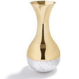 Anna New York Gold Marble Vase