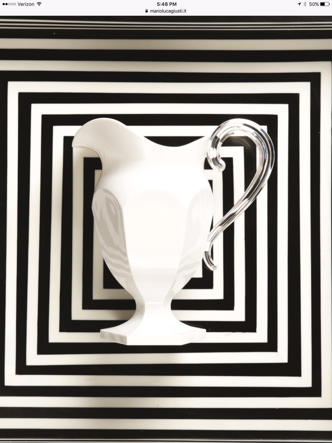 White Roberta Pitcher PURCHASED