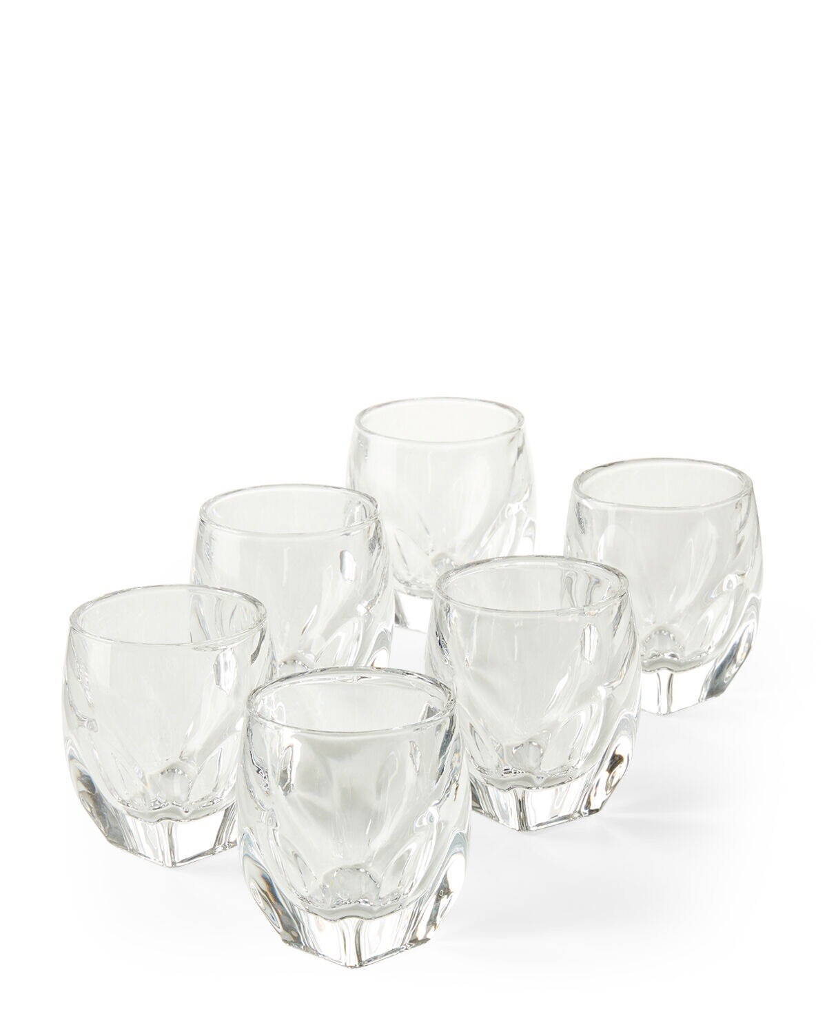 Set 6 Clear Shot Glasses On Clear Acrylic tray PUTCHASED