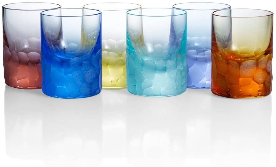 Moser Crystal 6 Assorted Pebble Shot Glasses