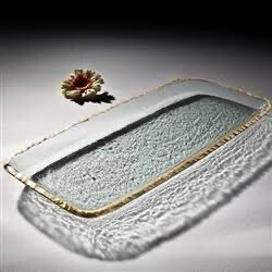 Annie Glass Gold Party Tray