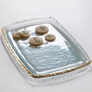 Annie Glass Edgey Gold Martini Tray