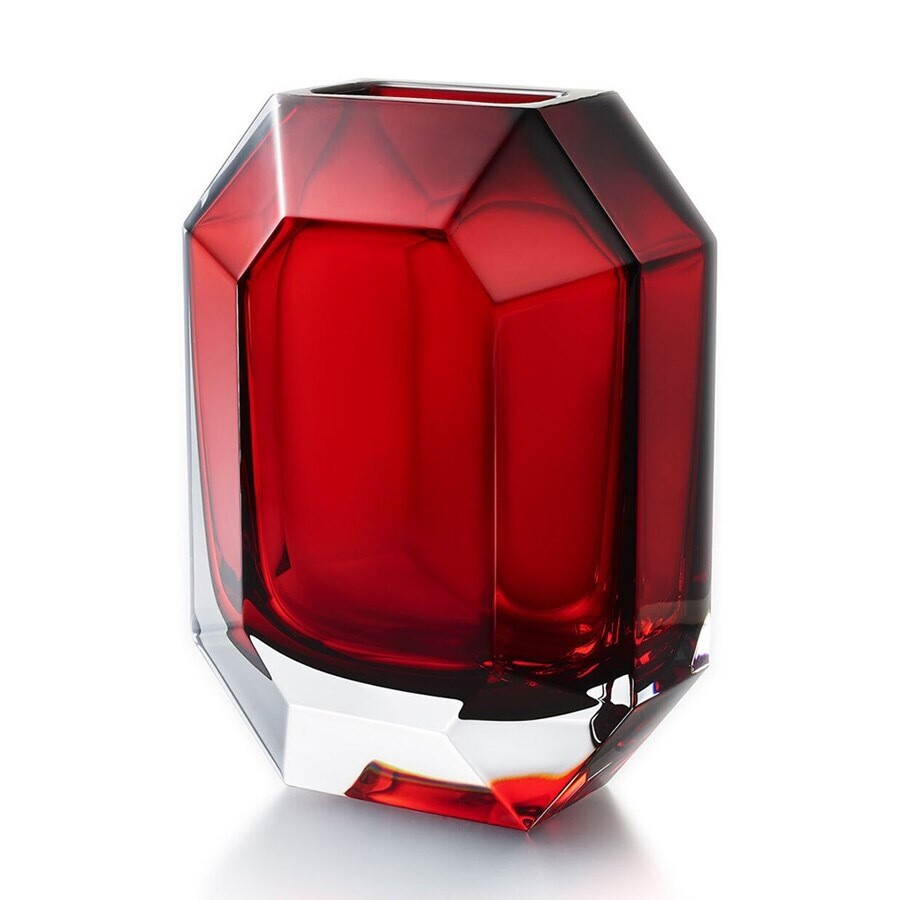Baccarat Red Octogone Vase PURCHASED