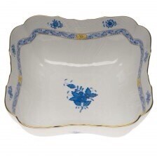 Herend Chinese Bouquet Blue Square Serving Bowl PURCHASED