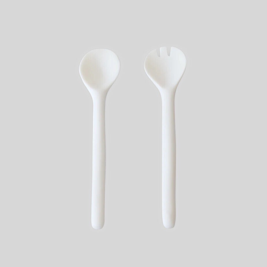 Tina Frey Large White Salad Servers
