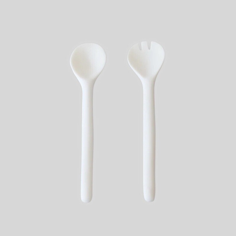 Tina Frey Large White Salad Servers