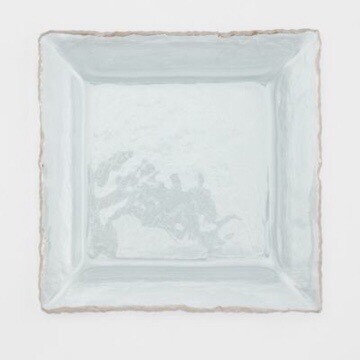 Annie Glass Edgey Square Platter In Silver Purchased!