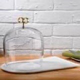 Nude Glass  Cupola Cake Stand