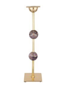 Anna New York Pair Crystal Purple Candlesticks PURCHASED!