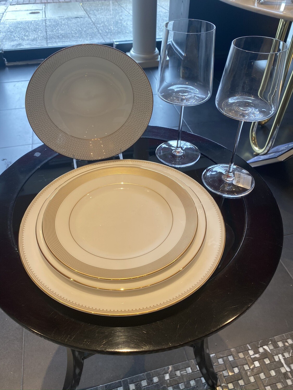 Vera Wang Golden Grosgrain Dinner/Accent/Salad and Arris Soup Needs16 Purchased 2 needs 14