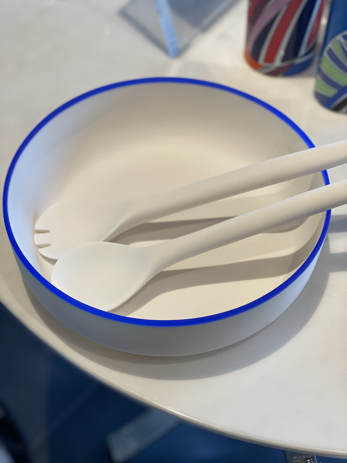 Tina Frey White And Blue Bowl