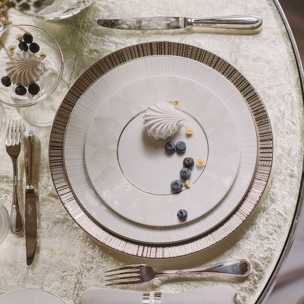Bernardaud Silva Dinnerware Dinner, White Salad, Rim Soup Needs 16