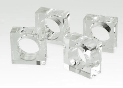 Clear Crystal Napkin Rings Needs 16 (sold As Set)