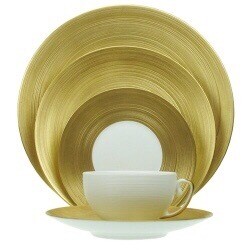 J.L. Coquet Golden Hemisphere Dinner/Salad/Cereal Bowl Needs 12