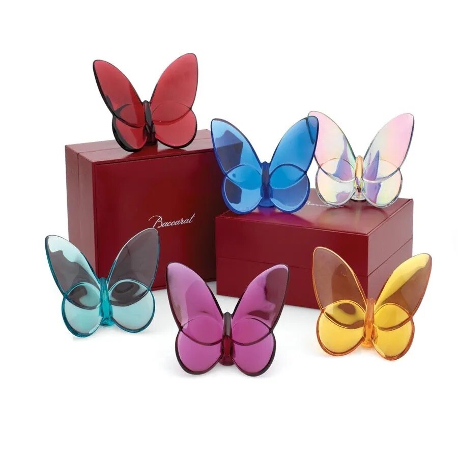 Baccarat Crystal Red Butterfly Purchased 