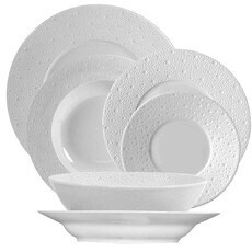 Bernardaud Ecume White 4 Pc. Place Setting Service/salad/ Rim Soup/ Cereal Needs 16