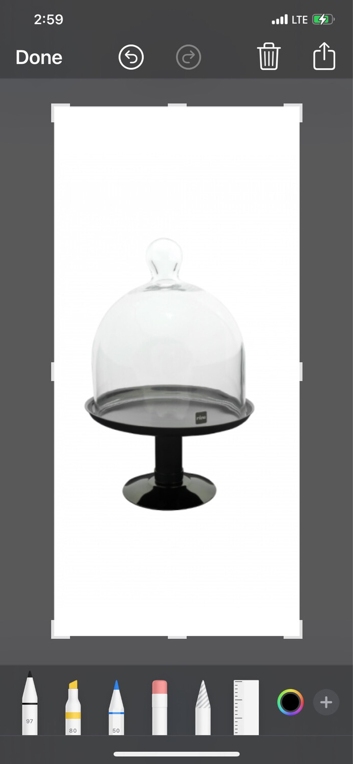 Black Covered Cake Stand PURCHASED
