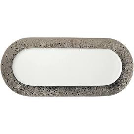 Bernardaud Ecume Platinum Cake Platter