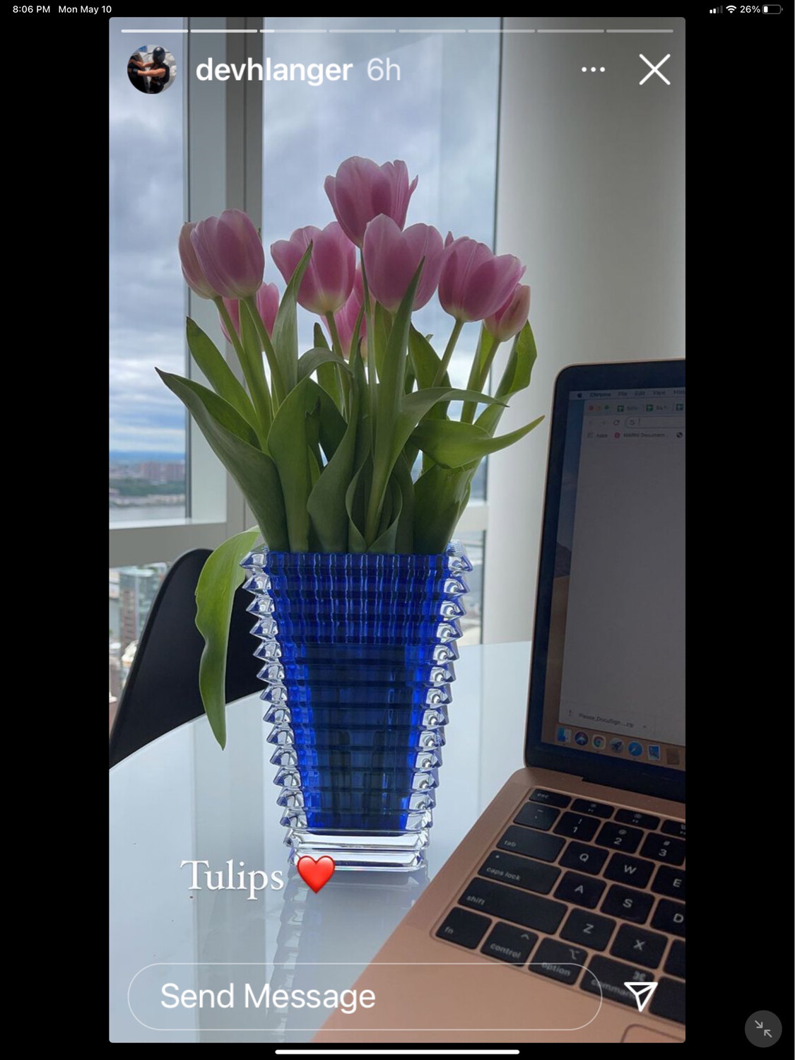 Georg Jensen Blue Eye Vase