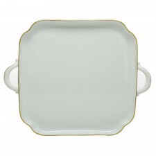 Herend Golden Edge Square Platter With Handles