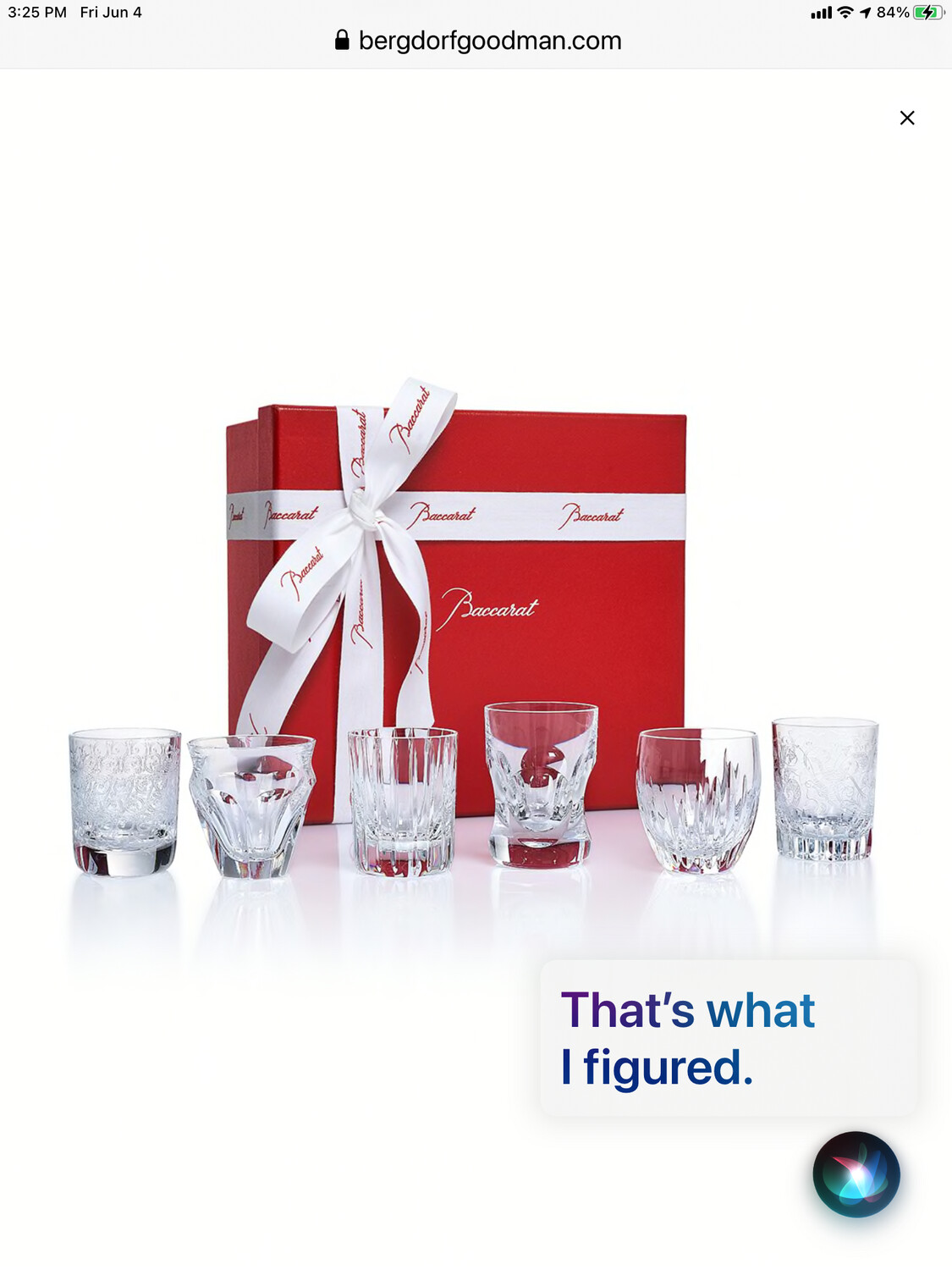 Baccarat Everyday Set Of 6 Shot Glasses