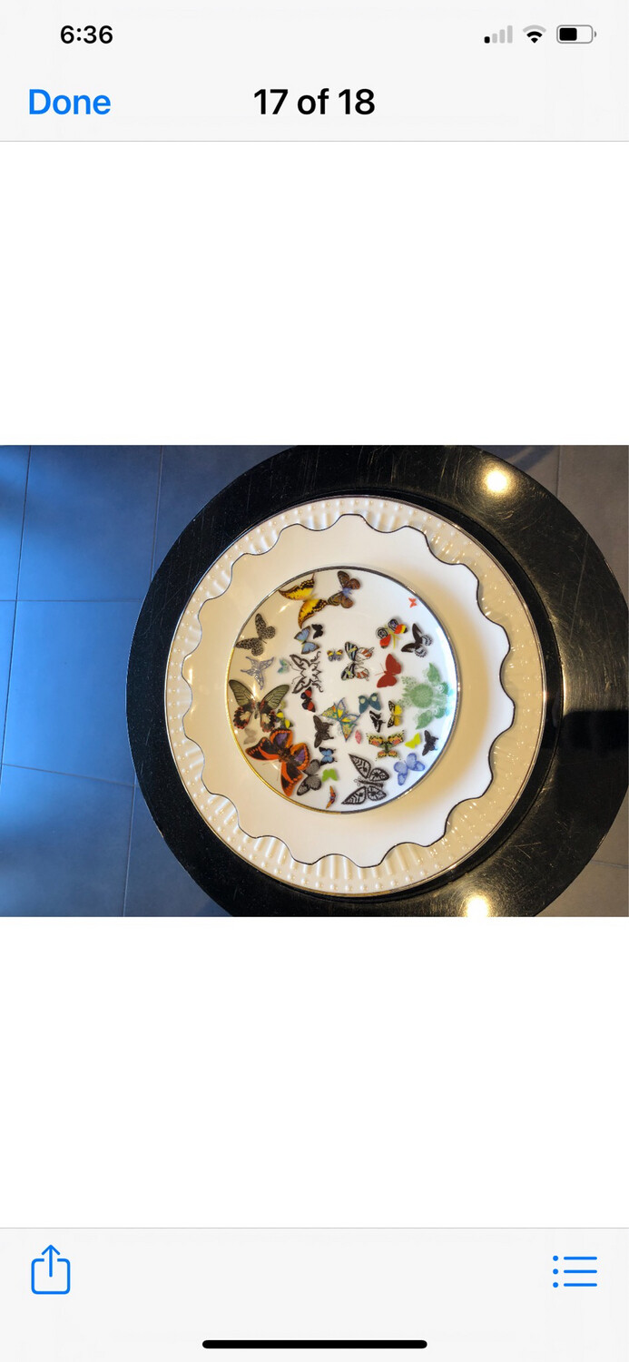 Christian Lacroix Butterfly Parade Dessert Plate Needs 12 PURCHASED